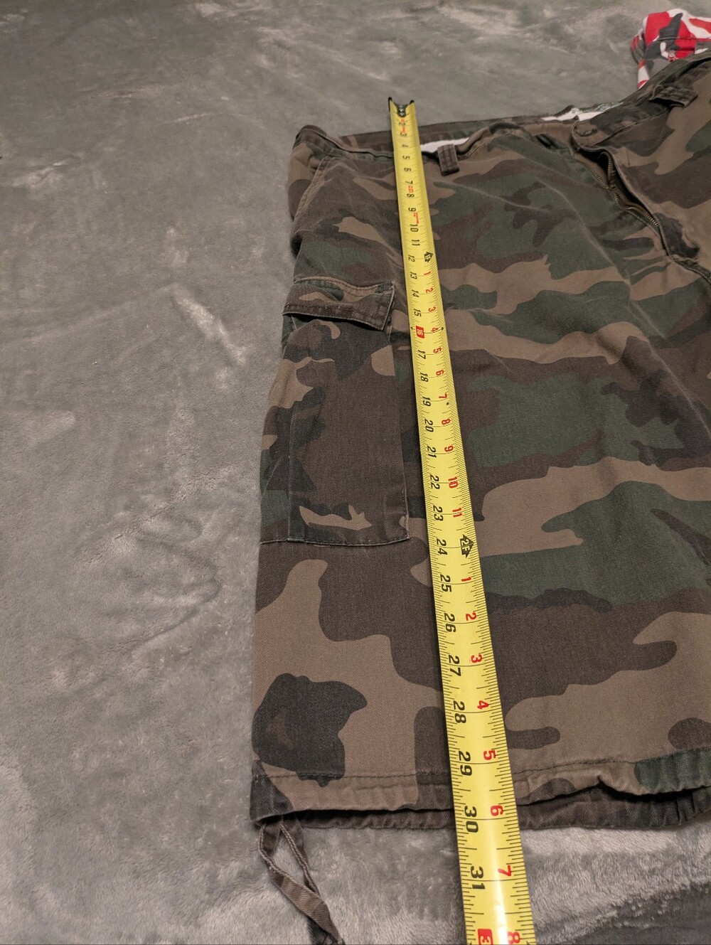 Men’s Camo Cargo Shorts Bundle Size 54 Big & Tall Red Gray & Woodland Camouflage - Picture 7 of 12
